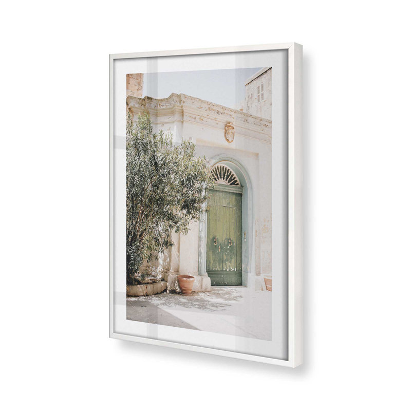 Imprimé secret Garden Gate, Cadre opaque blanc, H 15 po x l 12 po x P 1,25 po