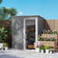 Arbor  Modern Garden Shed With Sliding Door And Galvanized Steel Structure