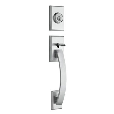 Tavaris Exterior Portion Handleset with Single Cylinder and Deadbolt (Interior Portion Sold Separately)