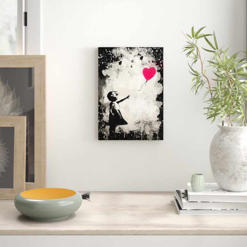 Girl with Balloon - Wrapped Canvas, 50cm H x 35cm W