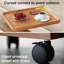 Table basse moderne en forme de C avec table d'appoint et table basse avec roulettes-1688812005