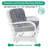 Winston Porter 5-piece Outdoor Patio White Wicker Conversation Sets, All Weather Outdoor Rattan Furniture Set Includes Glider Loveseat, 2 Coffee Table, 2 Swivel-gliders Chairs With Cushions-978762550