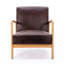 Chaise rembourrée en microfibre de style rétro-2038358720