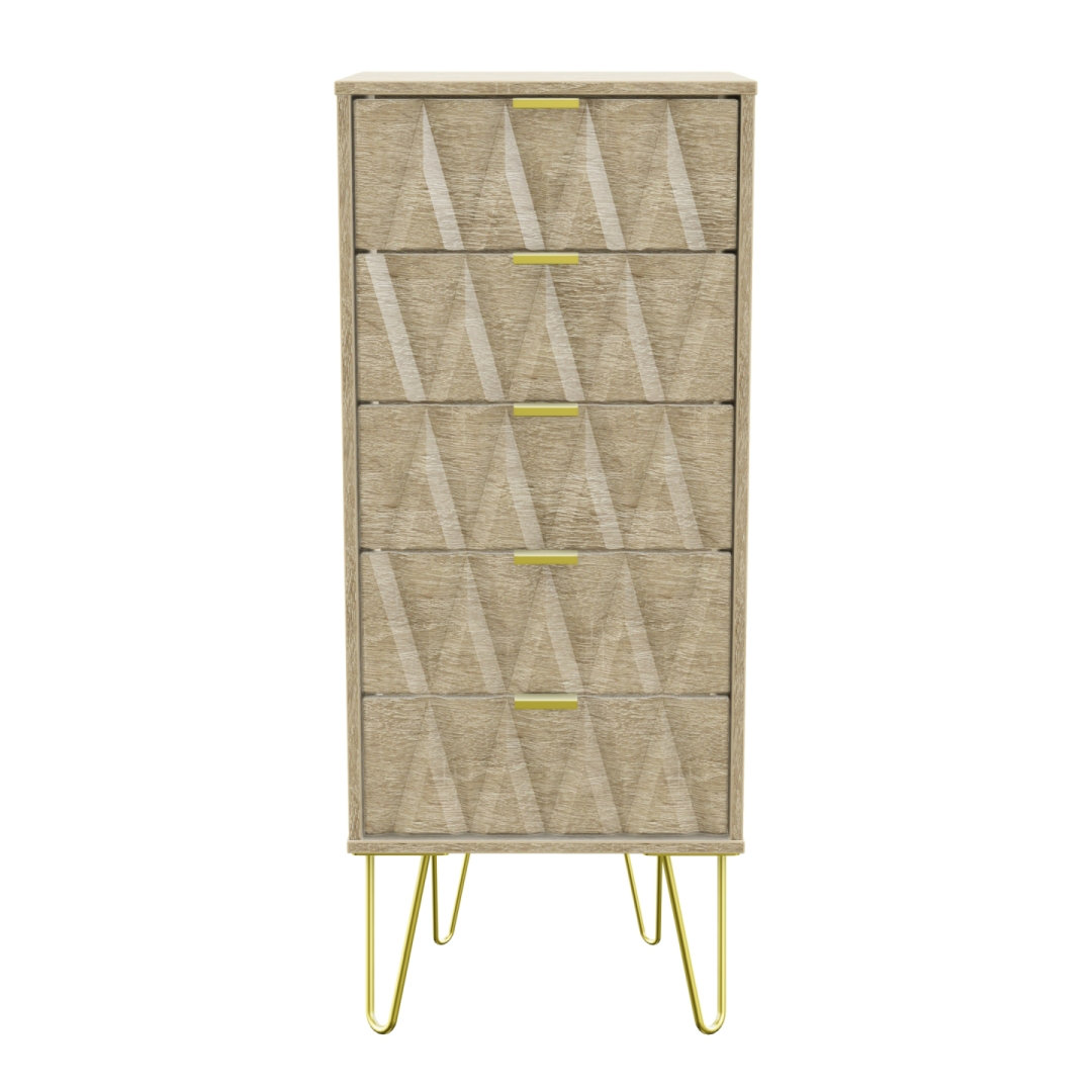 Fully Assembled Diamond 5 Drawer 45Cm W