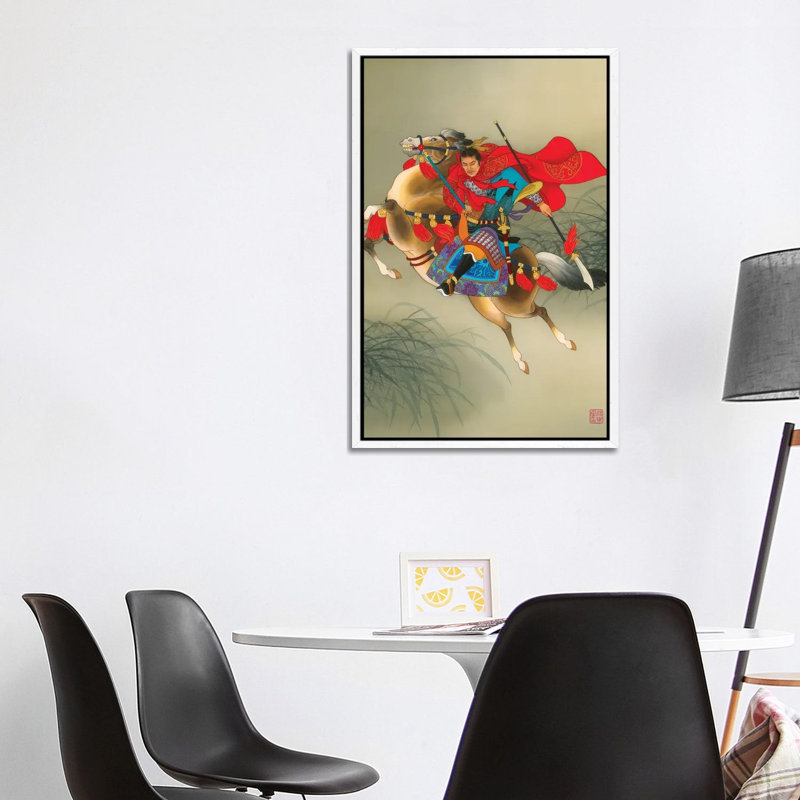 Yue Fei - Painting on Canvas, White Framed, 101.6 cm H x 66.04 cm W