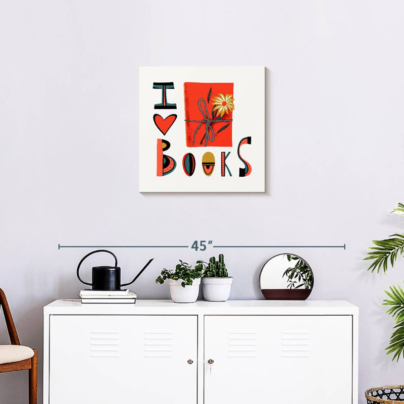 Senne I Love Books, 20" H x 20" W