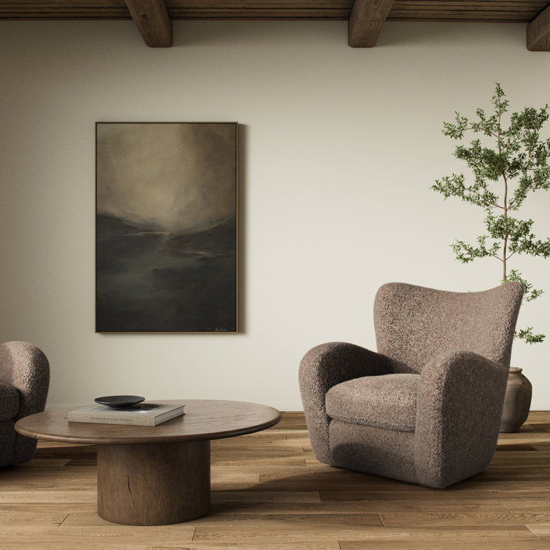 Amelie Chair-Beige Shearling, Monte Olive Performance Velvet