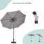 Parasol de terrasse solaire à DEL 9 pi Bevan-262548323