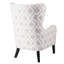 Fauteuil à oreilles inclinable: coussin de siège amovible, pieds en bois massif, dossier, accoudoirs ronds, fonction intérieure de dossier en mousse haute, accoudoir, respirant