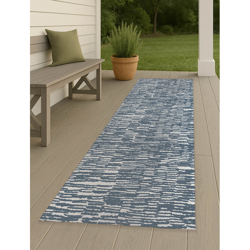 Strands Non-Slip Outdoor Rug, Runner 2'6" x 8'