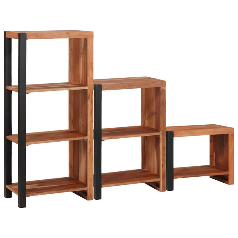 Bookshelf Solid Acacia Wood Modern Home Library Unit Bookshelves, (6 Shelves) 110cmH x 50cmW x 30cmD