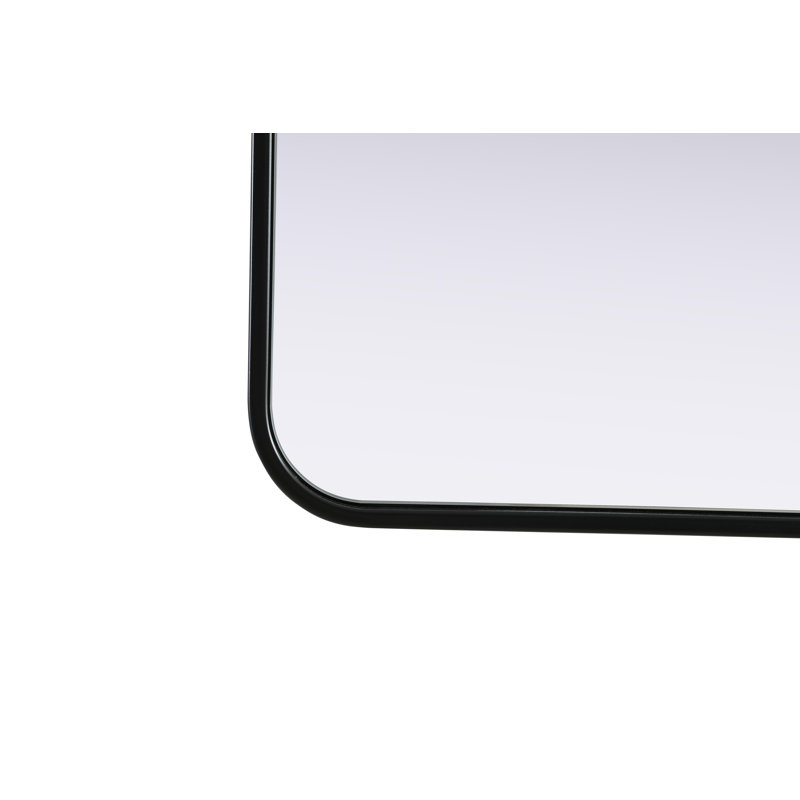 Erath Contour Metal Mirror, 36" x 36", Black