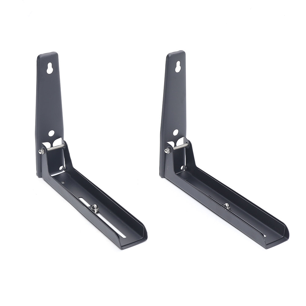 Rebrilliant Escano 2PCS Microwave Oven Shelf Bracket Black Wayfair