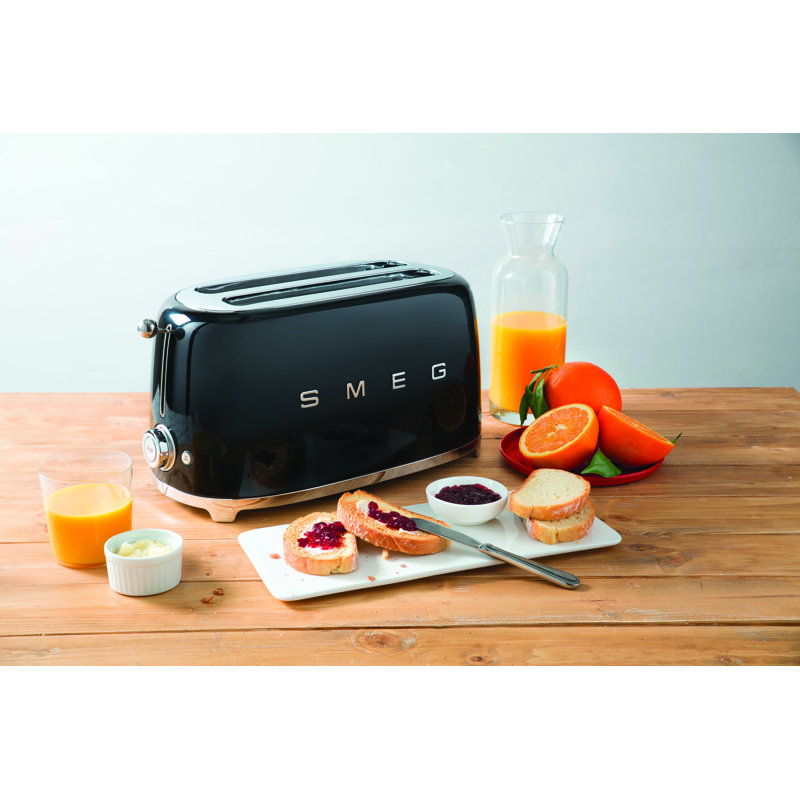 SMEG 50's Retro Style Aesthetic 4 Slice Toaster, White