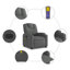 Fauteuil de massage inclinable électrique en similicuir-269311916