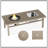 Durable 3-In-1 Coffee Table With Ice Bucket And Fire Pit  - Beige