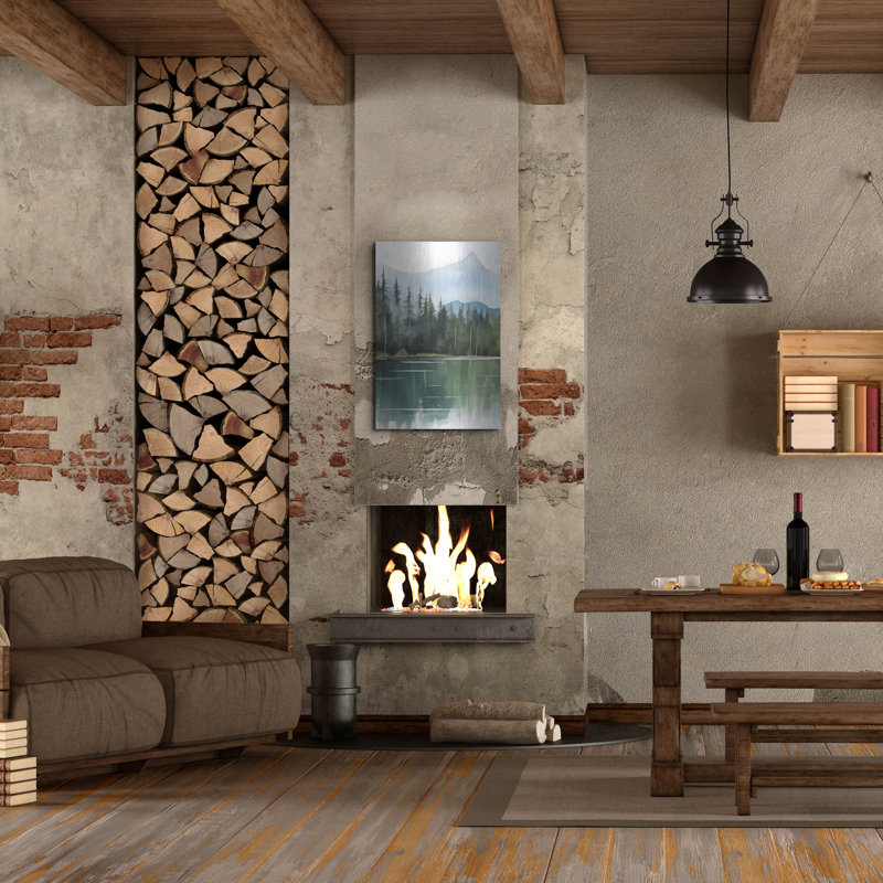 «Forest Landscape I» par Petals Prints Design, art mural en métal, H 36 po x l 24 po