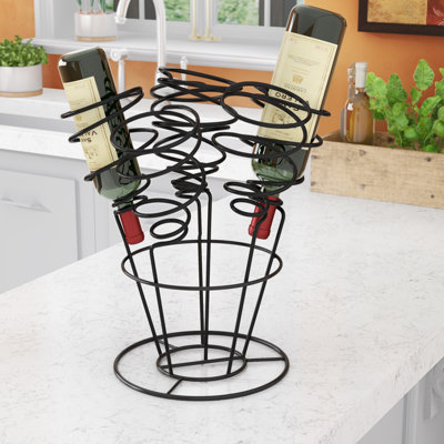 Tabletop Wine Bottle Rack in Black