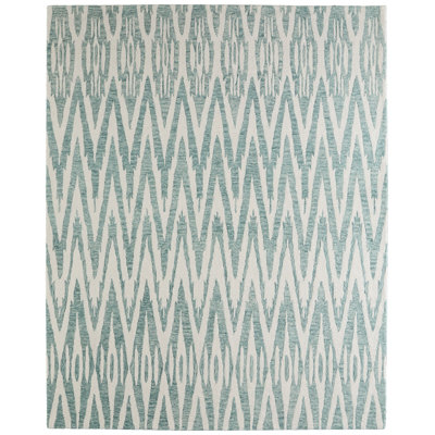Wallace Modern Chevron Blue Area Rug