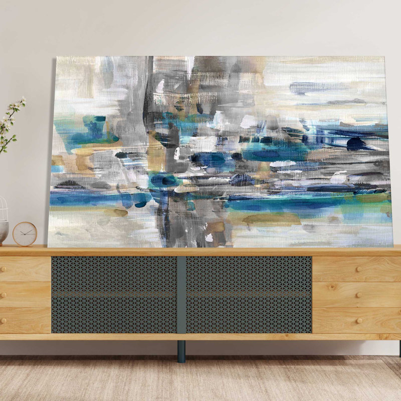 «Burnt Pine II» par Susan Jill - Peinture, L 30 po x H 18 po, Toile tendue