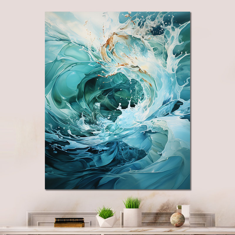Clari - Abstract Spirals Metal Wall Print, 40" H x 30" W x 1.5" D