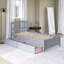 Lit plateforme avec tiroirs en bois-372778241