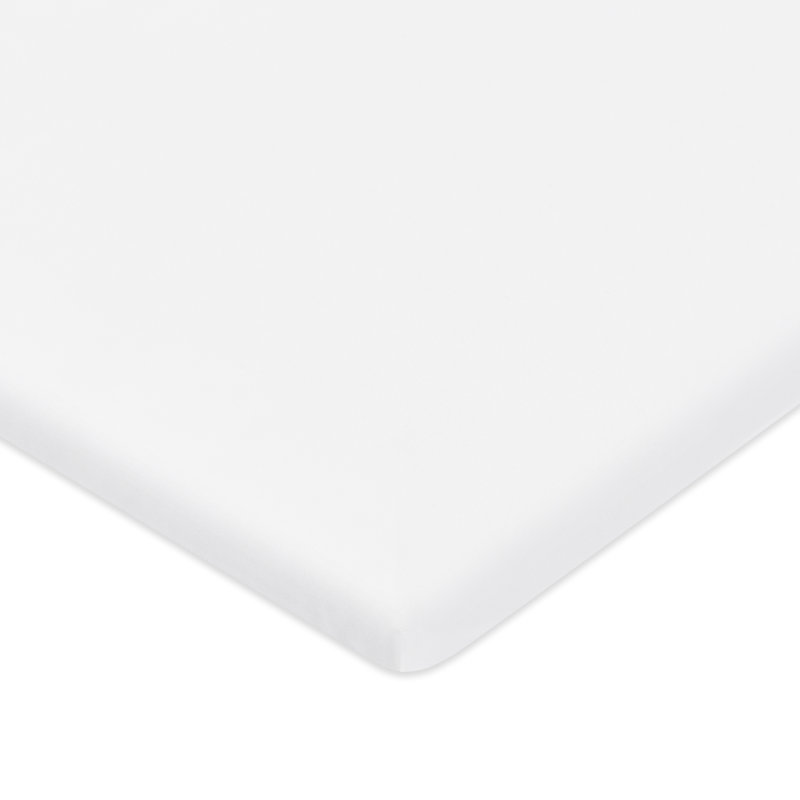 All-Stages Bassinet Sheet in GOTS Certified Organic Brushed Cotton, White