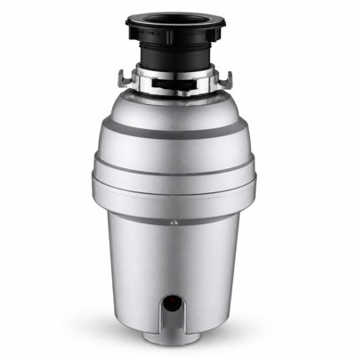 1HP Sliver Garbage Disposal, Ultra-Quiet 4-Stage Stainless Steel Grinder, Continuous Feed Food Waste Disposer