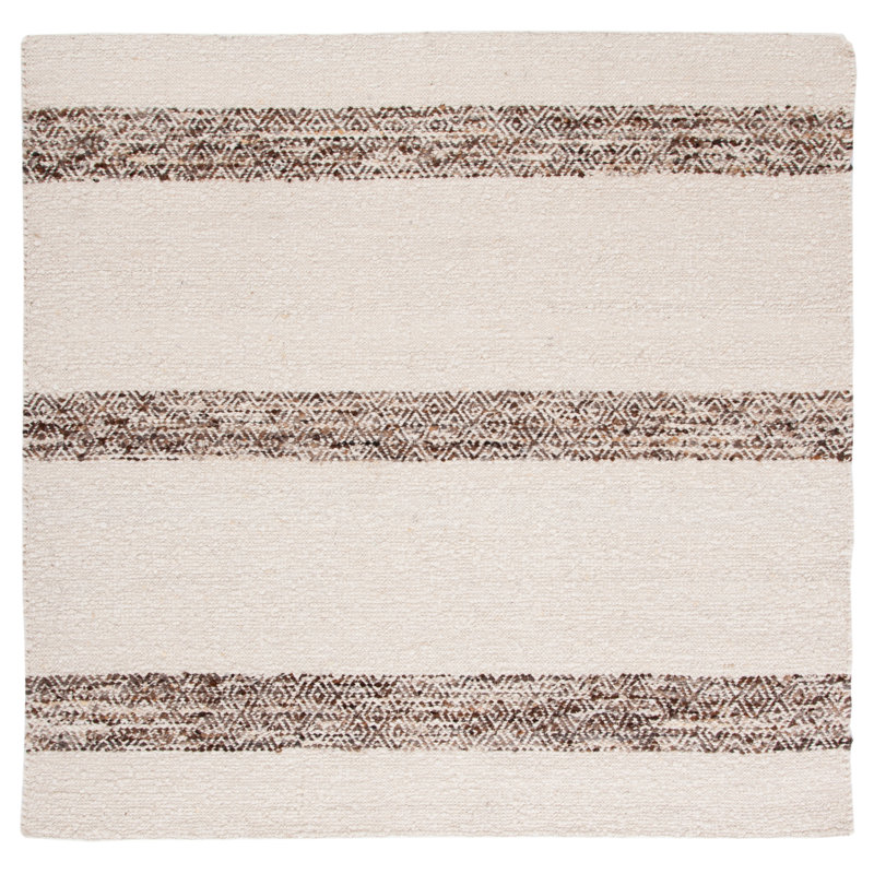Natura Handwoven Wool and Cotton Rug, Square 6'