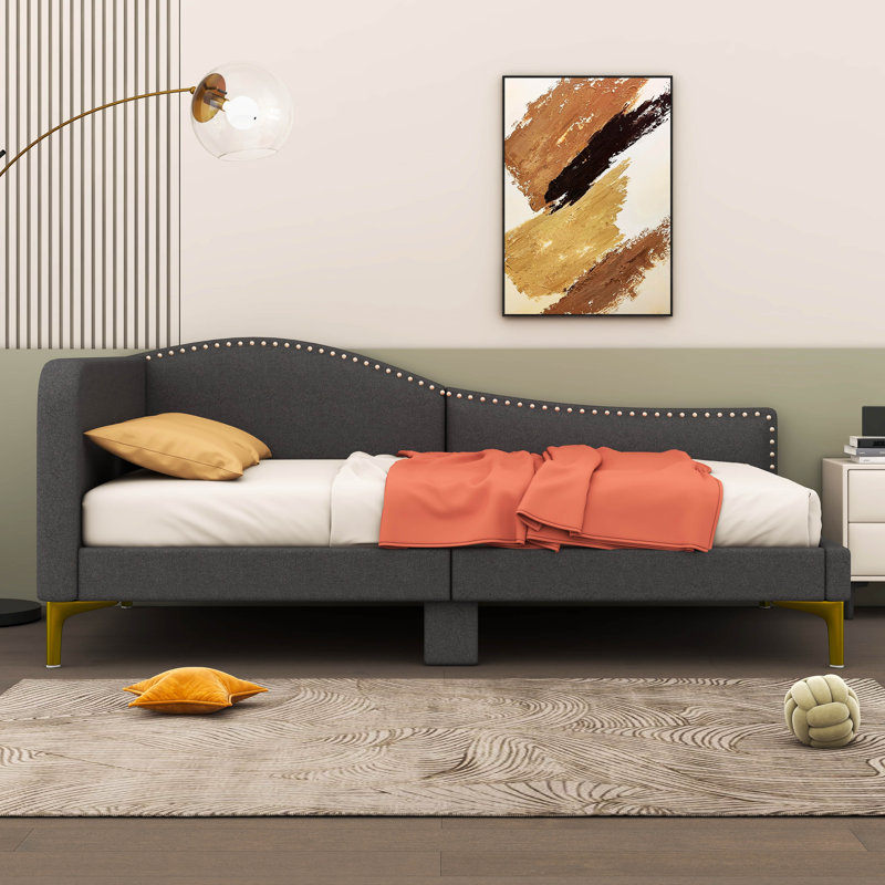 Ruthlene Upholstered Daybed Bed, Twin, Gray