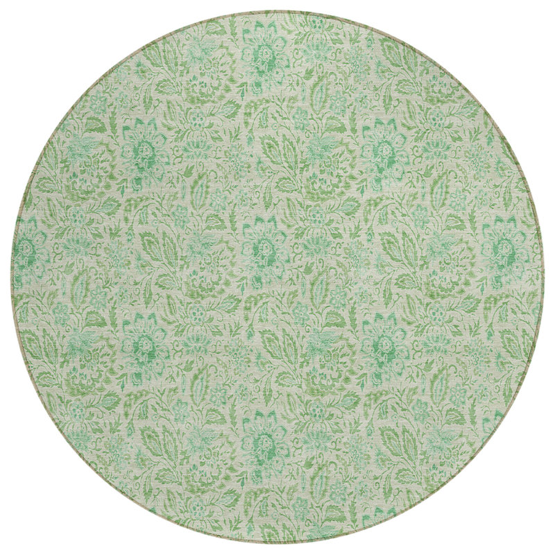 Tapis rond 8 po Sage And Artichoke