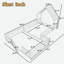 Lit House House avec porte et garde-corps pleine longueur-1561766279-1561766278