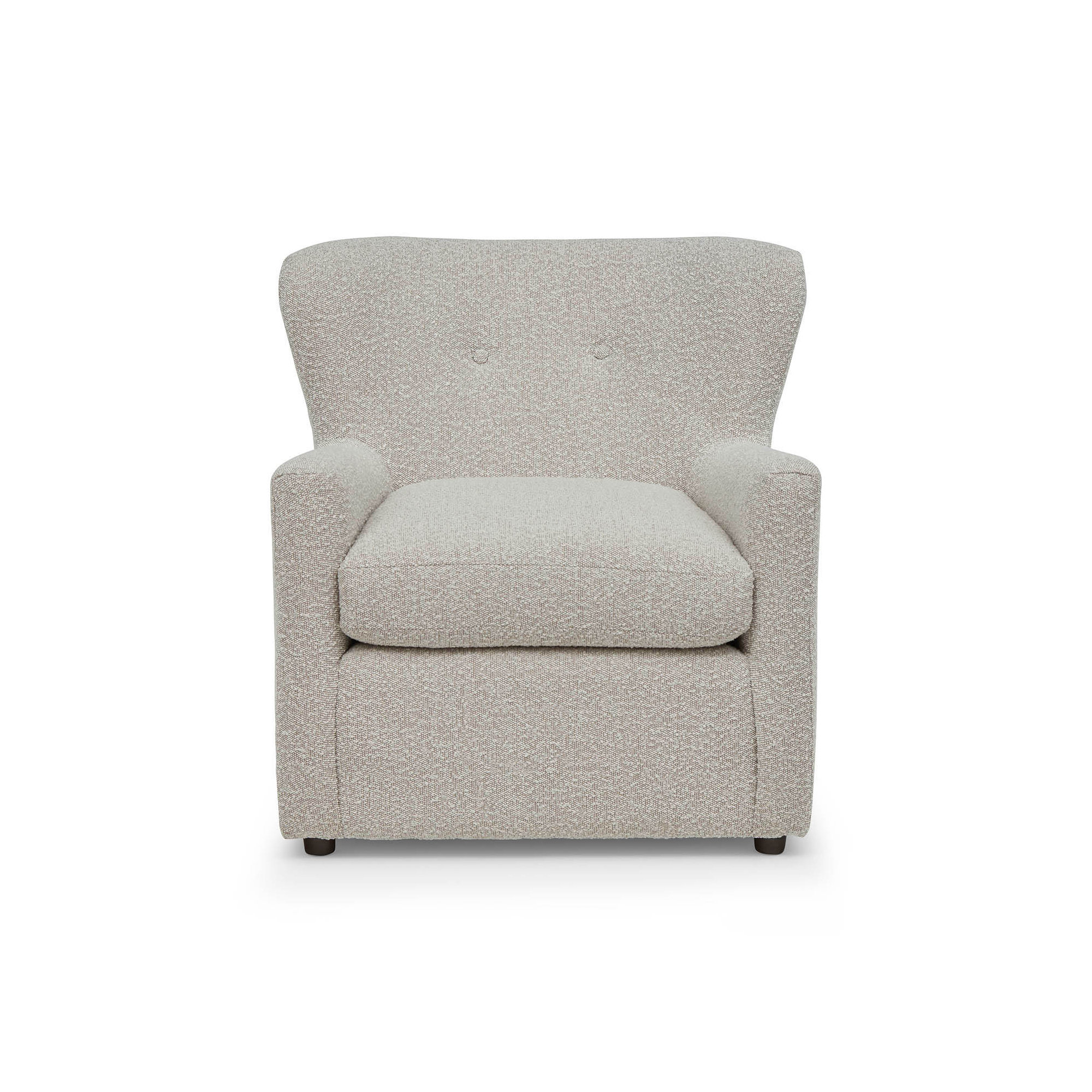 Bendigo Upholstered Wingback Chair, Ivory Boucle