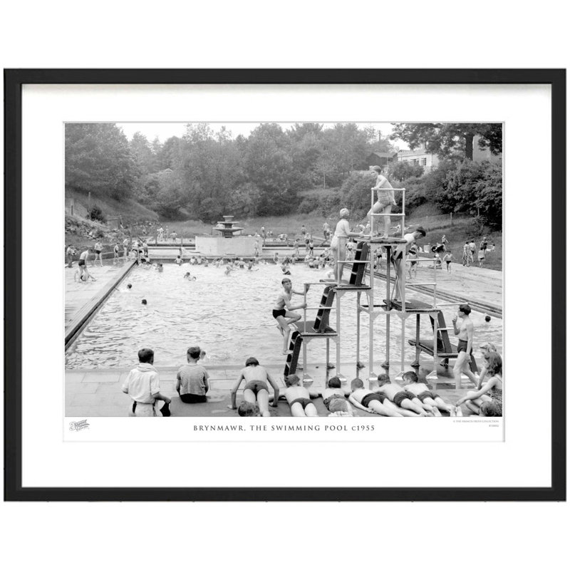 Brynmawr, The Swimming Pool C1955 - Single Picture Frame Print, 45cm H x 60cm W x 2.3cm D