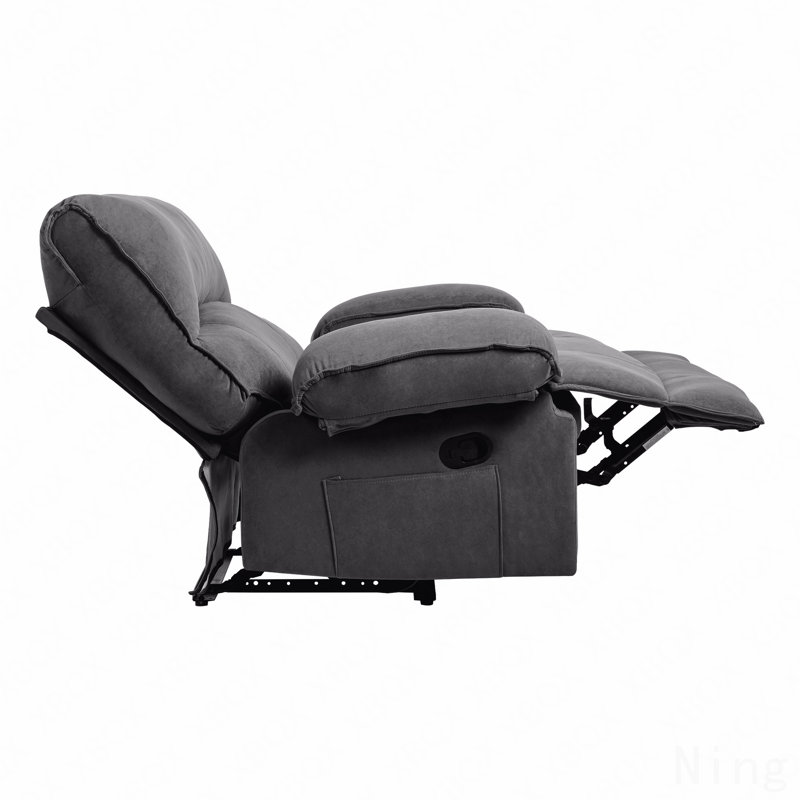 Oversized Manual Recliner Sofa For Living Room, Gray