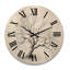 Grey White Tree Subtle Serenade II - Floral Oversized Wood Wall Clock-1762048633
