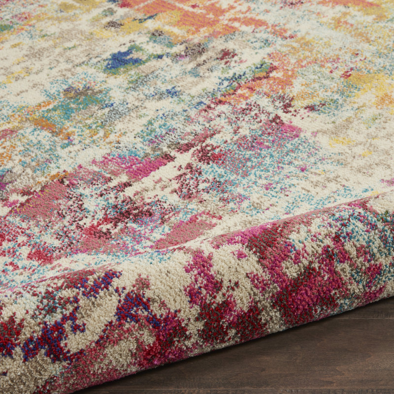 Abstract Indoor Rug, Round 7'10"