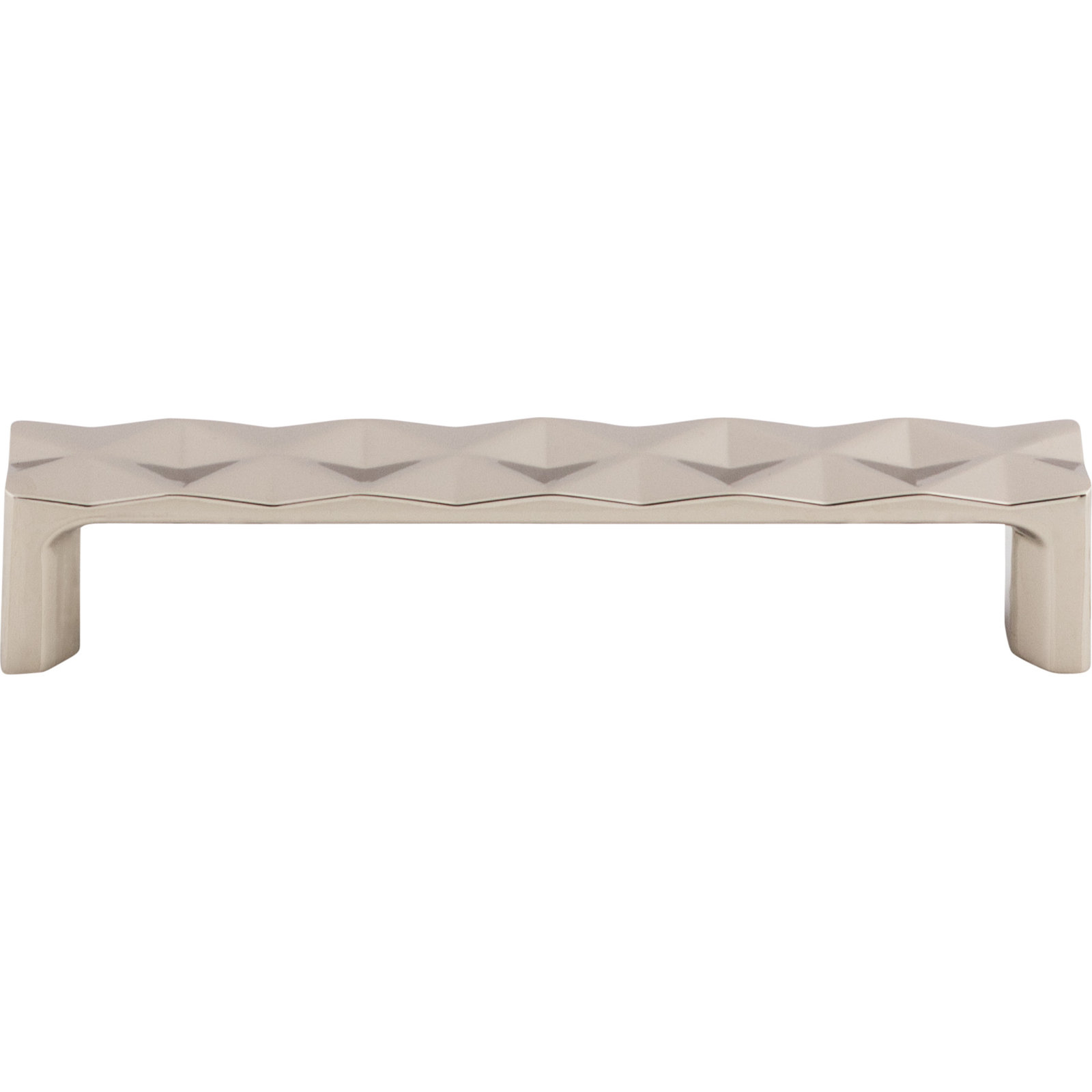 Quilted Bar Cabinet Pull, 5 1/16" Center to Center, Polished Nickel