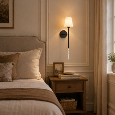 Appliques murales rechargeables sur batterie, éclairage mural RVB sans fil avec télécommande, intensité variable et minuterie, style moderne sans fil pour chambre, salon ou corridor (NOIR)