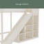 Lit mezzanine avec tête de lit tapissier et tablettes de rangement, complet avec échelle et glissade-1295491273-1295491274