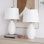  Lampe de table en céramique blanche moderne 22 "avec gradation à 3 voies Wharton