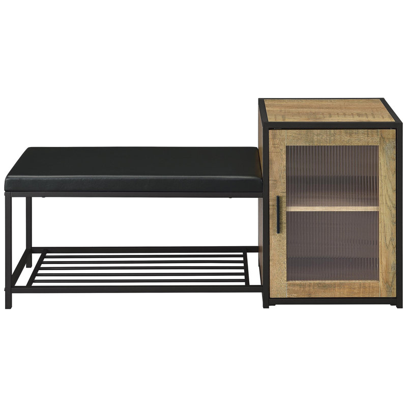 Banc de rangement pour chaussures avec armoire