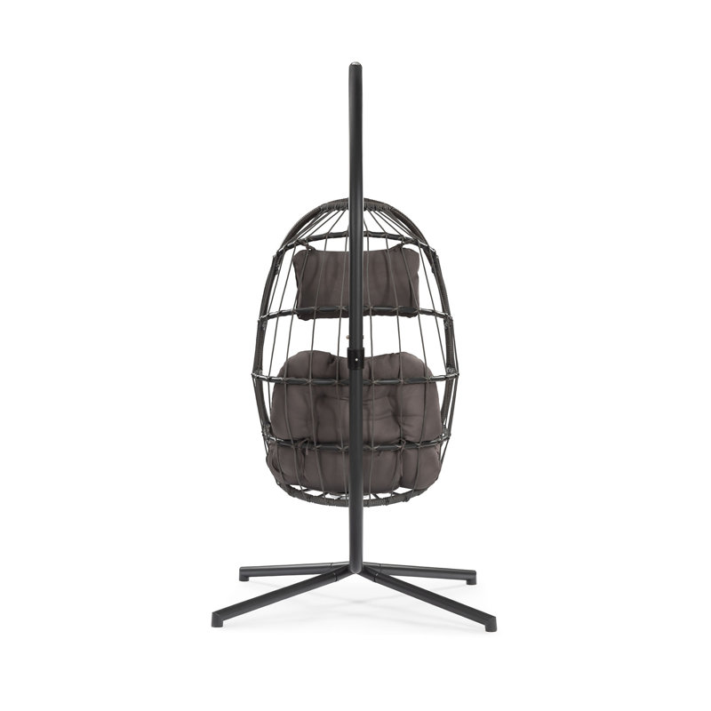 Patio d'extérieur Chaise suspendue en osier Chaise de bal