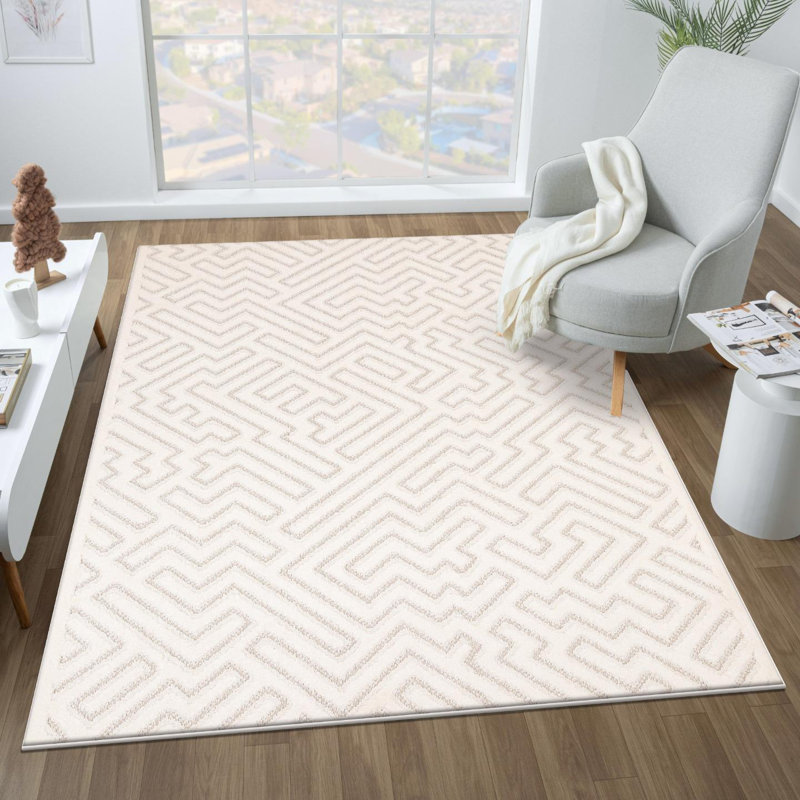 Tapis à formes géométriques, Rectangle 6 pi 7 po x 9 pi 2 po