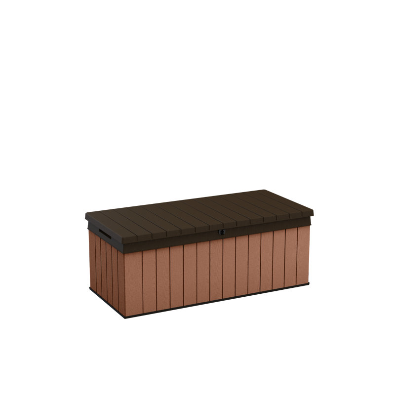 Darwin 100 Gallon Brown and Black Lockable Resin Deck Box