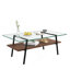 Table basse et tables de bout, ensemble de 3, table en verre trempé avec panneau de fibres à densité moyenne, tables modernes pour le salon-54086739