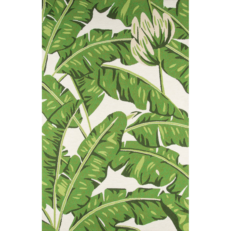 Tapis vert foncé à motif floral crocheté à la main Zaliki, Rectangle 2 pi x 3 pi