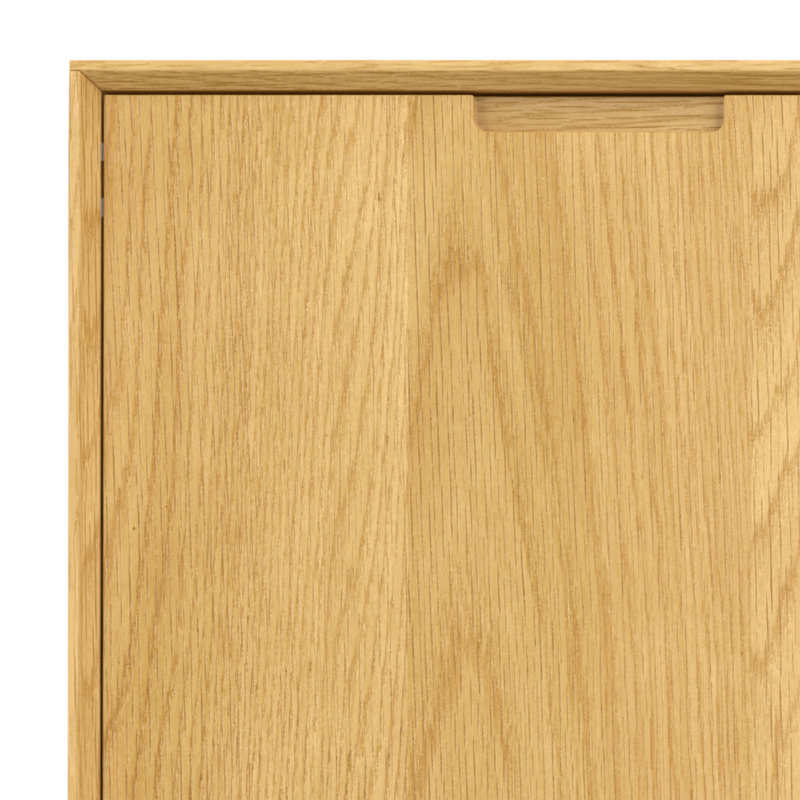 Natural Oak and Metal 58" Modern Industrial Sideboard Buffet