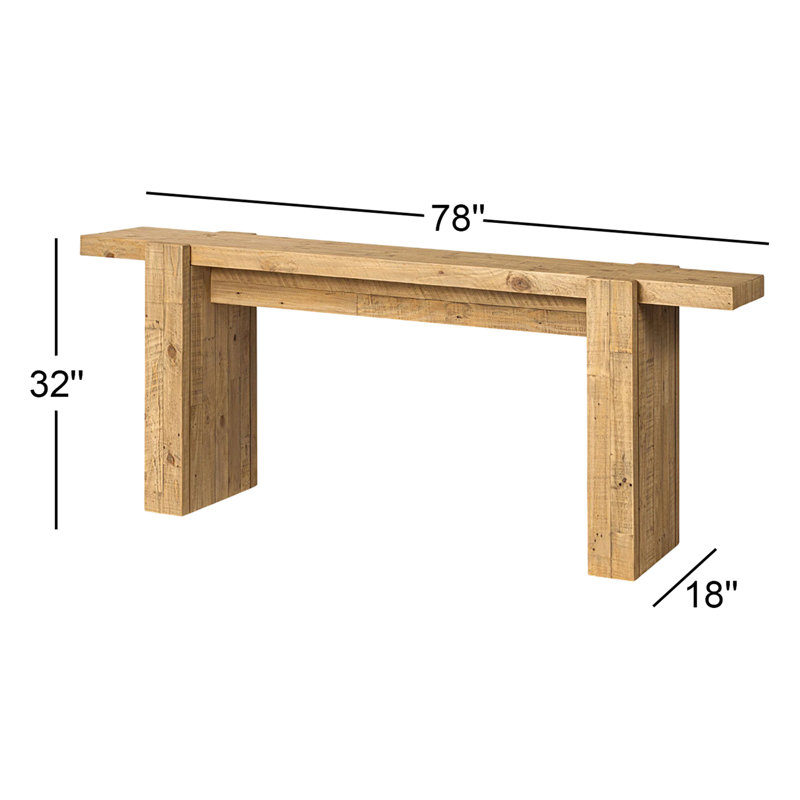 PEROT 78'' W Solid Wood Console Table