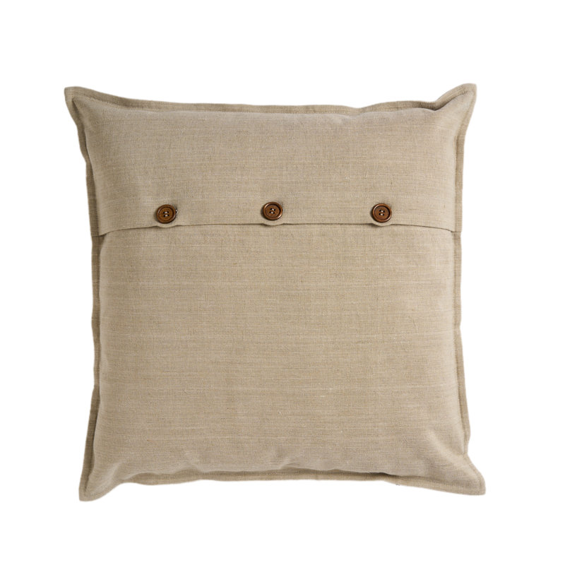 Grid & Flowers Pillow Cover 20x20 Inch, Beige;Purple
